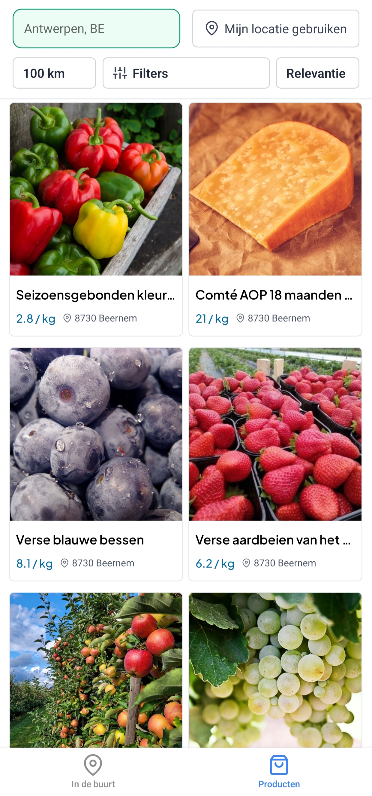 Productoverzicht in Koyden
